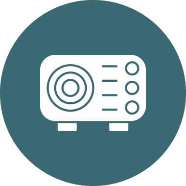 Web Kullanımı için Projektör Simgesi, Vektör İllüstrasyonu