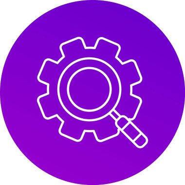 Web Kullanımı için Ayarlar Simgesi, Vektör İllüstrasyonu