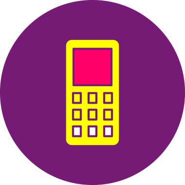 Web kullanımı için Cep Telefonu Simgesi, Vektör İllüstrasyonu