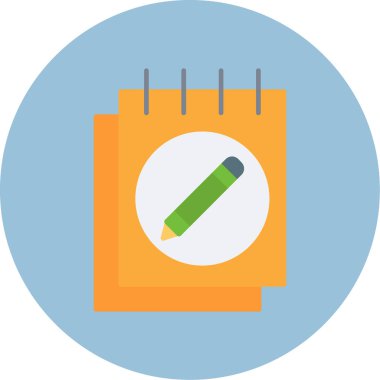 Web Kullanımı için Notlar Simgesi, Vektör İllüstrasyonu