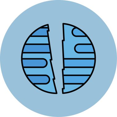 Web Kullanımı için Uranüs Yok Edilmiş Simge, Vektör İllüstrasyonu