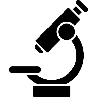 Web Kullanımı için Mikroskop Simgesi, Vektör İllüstrasyonu