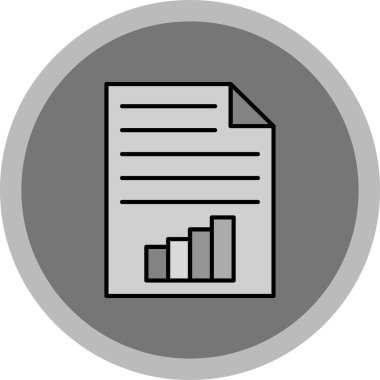 Web Kullanımı için Rapor Simgesi ve Vektör İllüstrasyonu