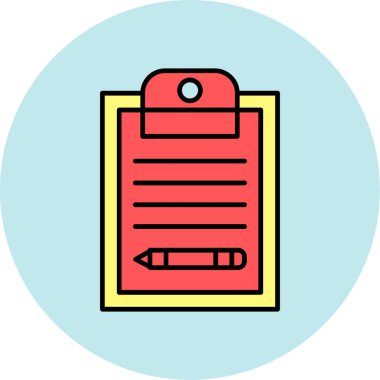 Web Kullanımı için Not Defteri Simgesi, Vektör İllüstrasyonu