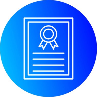 Web Kullanımı için Sertifika Simgesi, Vektör İllüstrasyonu