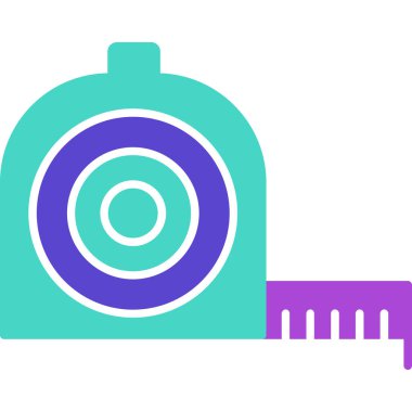 Web Kullanımı için Teyp Simgesi Ölçümü, Vektör İllüstrasyonu