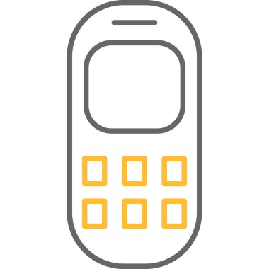 Web Kullanımı için Eski Telefon Simgesi, Vektör İllüstrasyonu