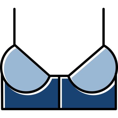 Web Kullanımı için Sütyen Simgesi, Vektör İllüstrasyonu