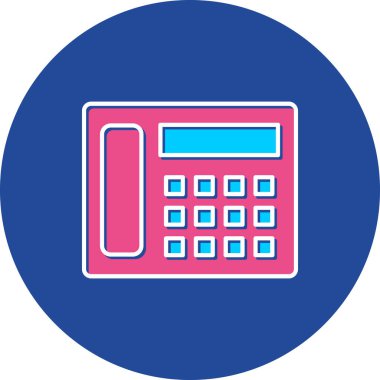 Web Kullanımı için Telefon Simgesi, Vektör İllüstrasyonu