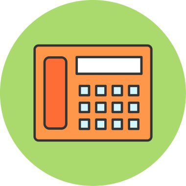 Web Kullanımı için Telefon Simgesi, Vektör İllüstrasyonu