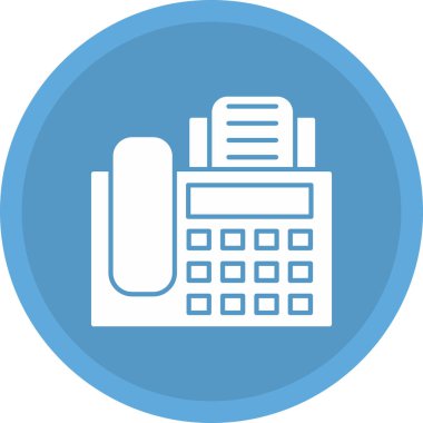 Web kullanımı için Telefon Faks Simgesi, Vektör İllüstrasyonu