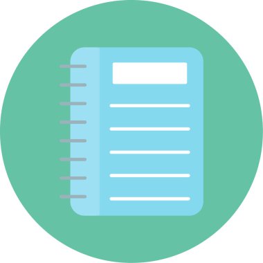 Web Kullanımı için Not Defteri Simgesi, Vektör İllüstrasyonu