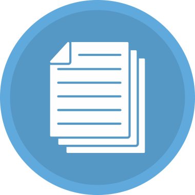Web Kullanımı için Kağıt Simgesi, Vektör İllüstrasyonu