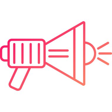 Web Kullanımı için Megafon Simgesi, Vektör İllüstrasyonu