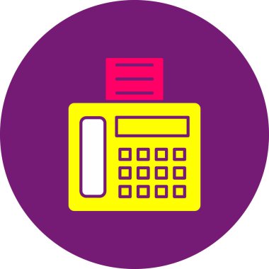 Web kullanımı için faks Simgesi, Vektör İllüstrasyonu