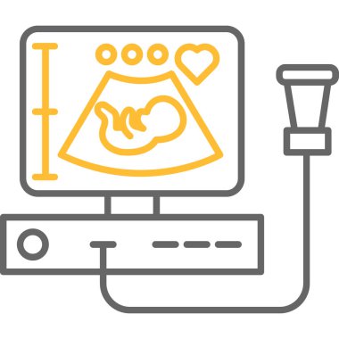 Web kullanımı için Ultrason Simgesi, Vektör İllüstrasyonu