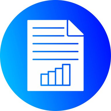 Web Kullanımı için Rapor Simgesi ve Vektör İllüstrasyonu