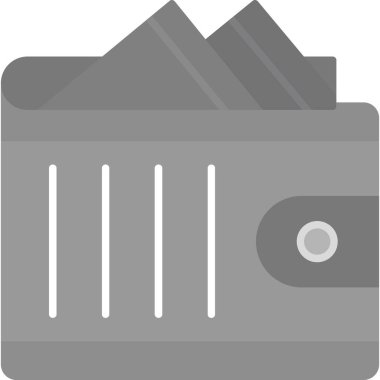 Web Kullanımı için Cüzdan Simgesi, Vektör İllüstrasyonu