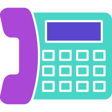 Web Kullanımı için Telefon Simgesi, Vektör İllüstrasyonu