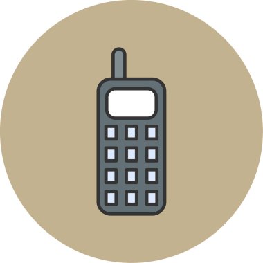 Web kullanımı için Cep Telefonu Simgesi, Vektör İllüstrasyonu