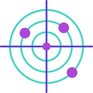 Web Kullanımı için Radar Simgesi, Vektör İllüstrasyonu