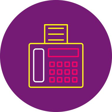 Web kullanımı için faks Simgesi, Vektör İllüstrasyonu