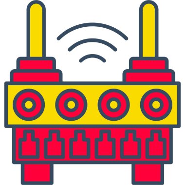 Wifi Yönlendirici Simgesi, Web Kullanımı için Vektör İllüstrasyonu