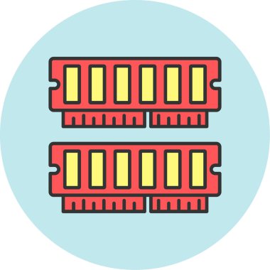 Ram Simgesi, Web Kullanımı için Vektör İllüstrasyonu