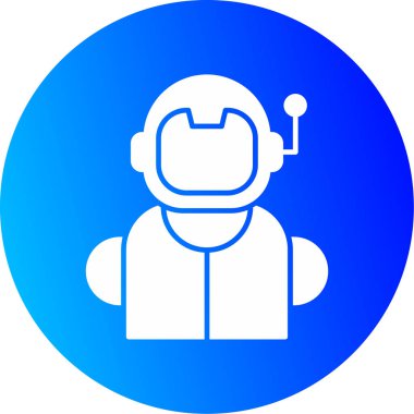 Astronot Simgesi, Web Kullanımı için Vektör İllüstrasyonu