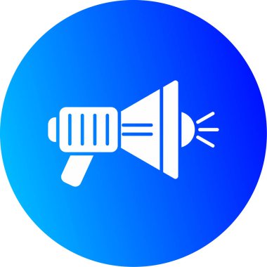 Web Kullanımı için Megafon Simgesi, Vektör İllüstrasyonu
