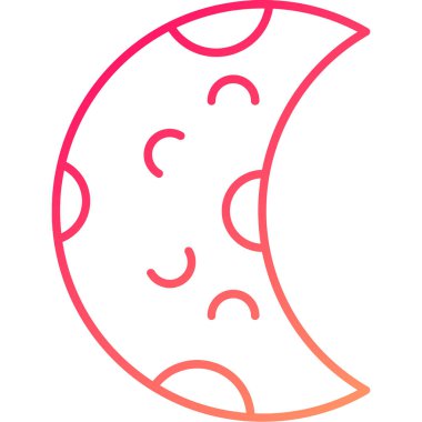 Yarım Ay Simgesi, Web Kullanımı için Vektör İllüstrasyonu