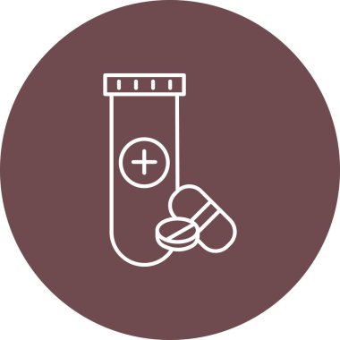 Web kullanımı için İlaç Simgesi, Vektör İllüstrasyonu