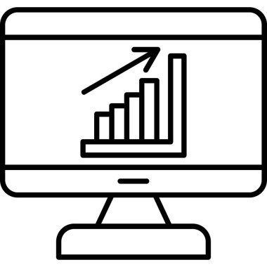 Graph.svg Simgesi, Web Kullanımı için Vektör İllüstrasyonu