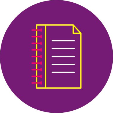 Web Kullanımı için Not Defteri Simgesi, Vektör İllüstrasyonu