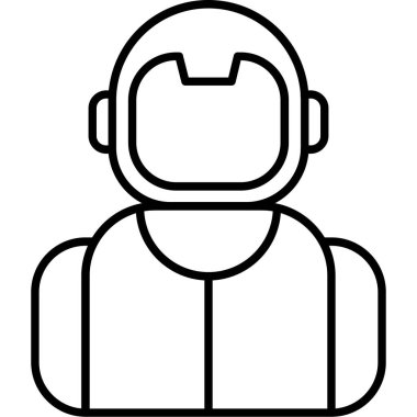 Astronot.svg Simgesi, Web Kullanımı için Vektör İllüstrasyonu