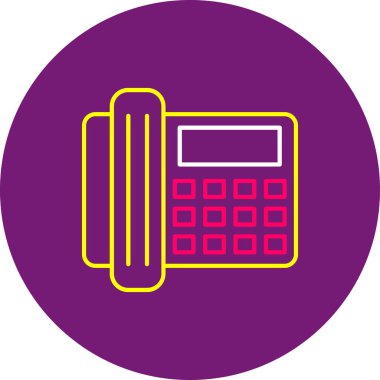 Web Kullanımı için Telefon Simgesi, Vektör İllüstrasyonu