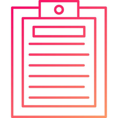 Web Kullanımı için Not Simgesi, Vektör İllüstrasyonu