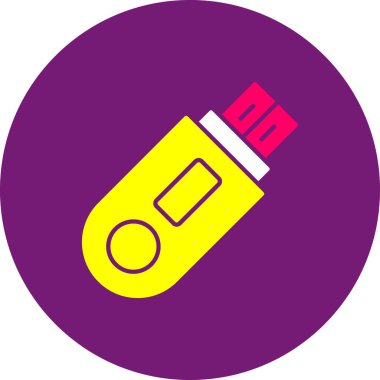 Web kullanımı için Flash Disk Simgesi, Vektör İllüstrasyonu