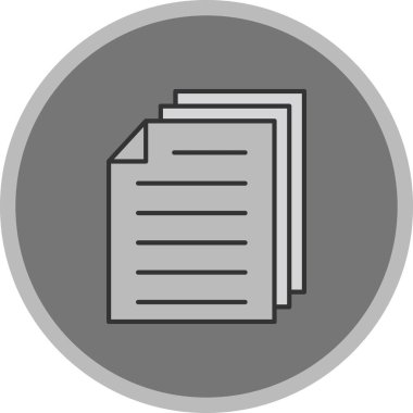 Web Kullanımı için Belge Simgesi, Vektör İllüstrasyonu