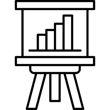 Sunum.svg Simgesi, Web Kullanımı için Vektör İllüstrasyonu