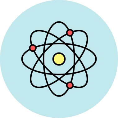 Web Kullanımı için atom Simgesi, Vektör İllüstrasyonu