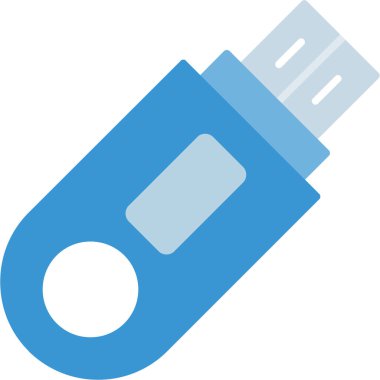 Web kullanımı için Flash Disk Simgesi, Vektör İllüstrasyonu