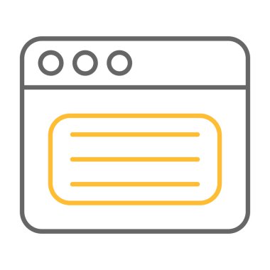 Web Tarayıcı Simgesi, Web Kullanımı için Vektör İllüstrasyonu