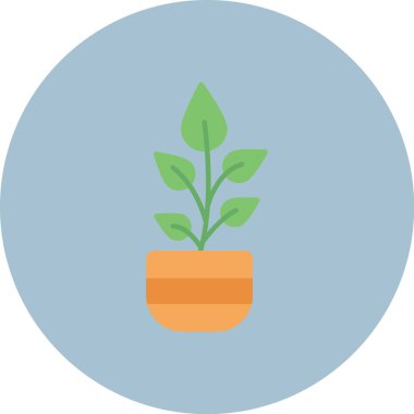 Web Kullanımı için Bitki Simgesi, Vektör İllüstrasyonu