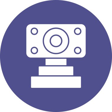 Web Kullanımı için Web Kamera Simgesi, Vektör İllüstrasyonu