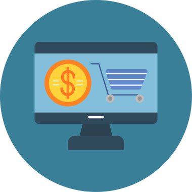 Web Kullanımı için Etrade Simgesi, Vektör İllüstrasyonu