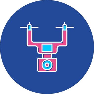 Web Kullanımı için Drone Simgesi, Vektör İllüstrasyonu