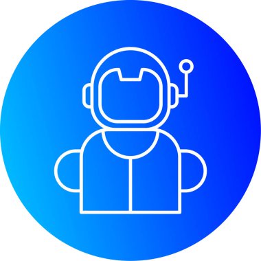 Astronot Simgesi, Web Kullanımı için Vektör İllüstrasyonu