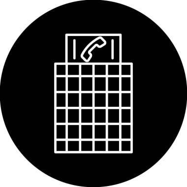 Web Kullanımı için Telefon kulübesi Simgesi, Vektör İllüstrasyonu