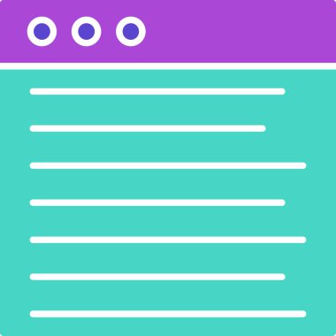 Web Tarayıcı Simgesi, Web Kullanımı için Vektör İllüstrasyonu